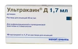 Ultracaine D 1.7 ml 10 cartridges