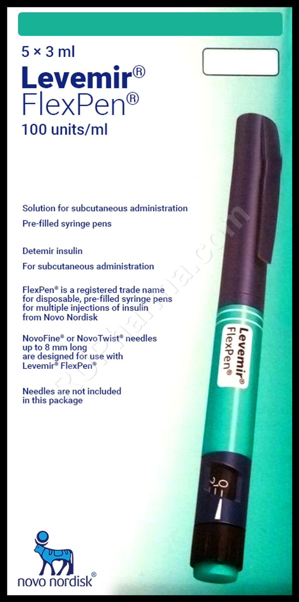 Buy LEVEMIR FLEXPEN® (Insulin) 100UI/ml, 3ml/pen (5pens)
