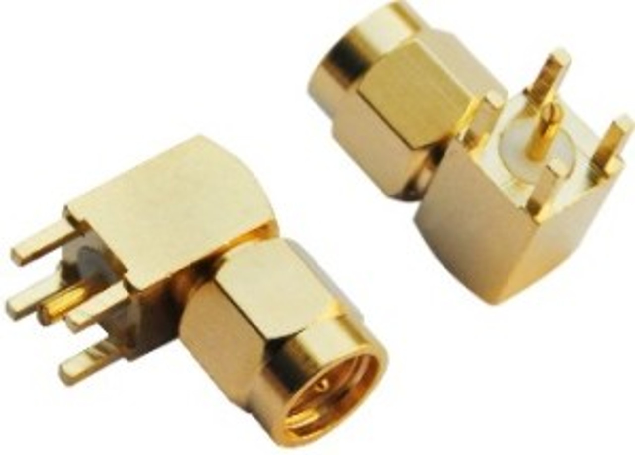 swept right angle sma connector