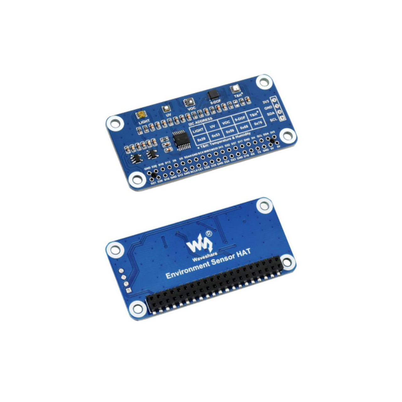 Environment Sensor HAT For Raspberry Pi, I2C Bus