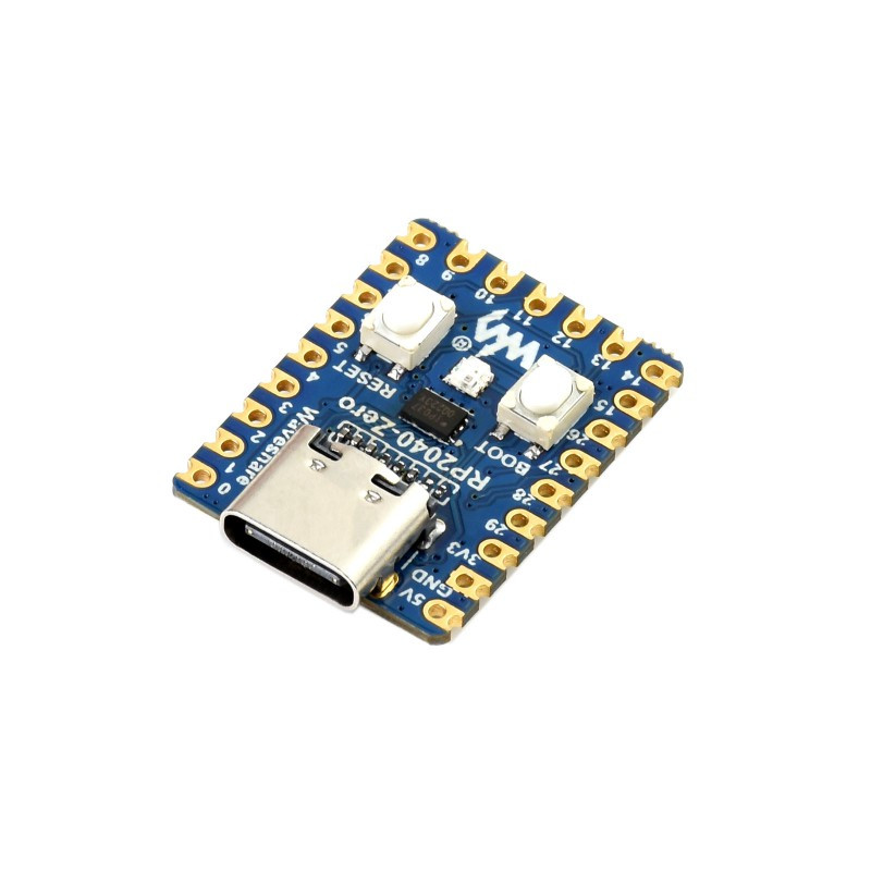 Waveshare RA4M1-Zero Scheda Di Sviluppo Mini (Senza Pinheader) - MCU RA4M1 ARM Cortex-M4 48MHz - FPU, Criptazione Firmware - 18x23.5mm - 4