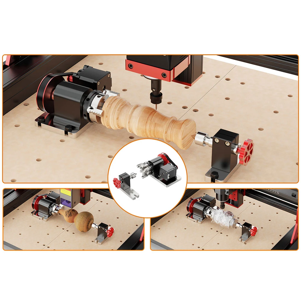 Buy 4th Axis CNC Rotary Module Kit for TTC450/TTC450 PRO | Evelta