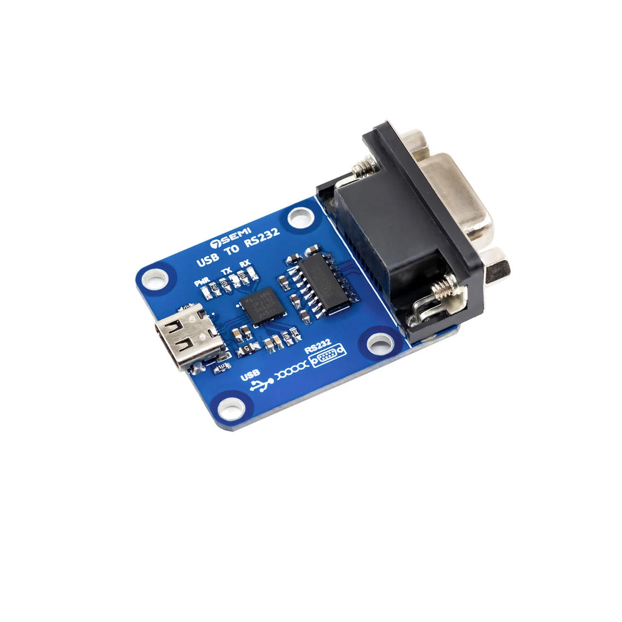 Db9 Module 7Semi USB-C to RS232 DB9 Converter Module | CP2102 Serial Adapter | Evelta