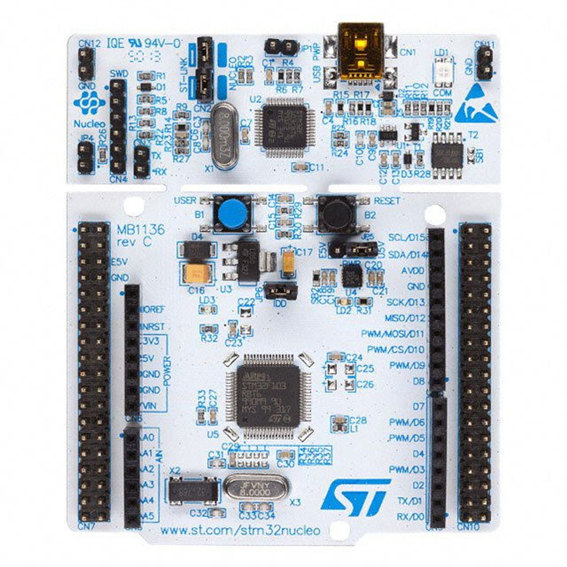 NUCLEO-G071RB - STMicroelectronics | ARM Development Board | Evelta