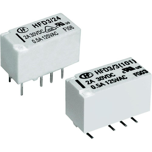 Hongfa HFD3/12 2A DPDT 12VDC Subminiature PCB Through Hole Signal Relay