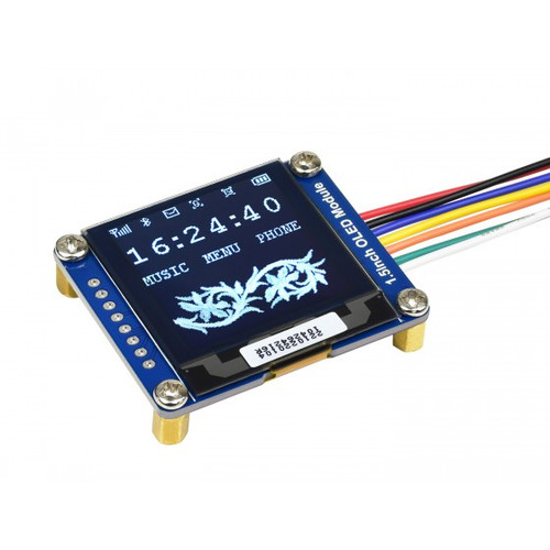 General OLED Display Module 1.5 inch 128x128 Pixels 16 Gray Scale with Embedded Controller SPI/I2C Interface