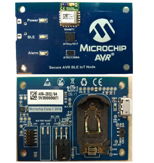 ATAVRBLE-IOT- Secure AVR BLE IoT Node with3-axis accelerometer & temperature sensor powered by CR2032 coin cell