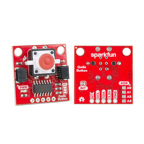 BOB-15932 - Qwiic Button - 12mm Red LED SparkFun I2C - SparkFun