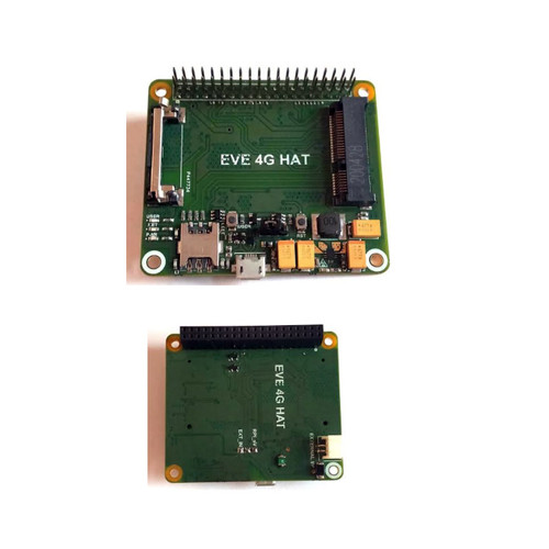 MINI-PCIe-HAT - Evelta Raspberry Pi 4G LTE Base HAT with mini PCIe Slot