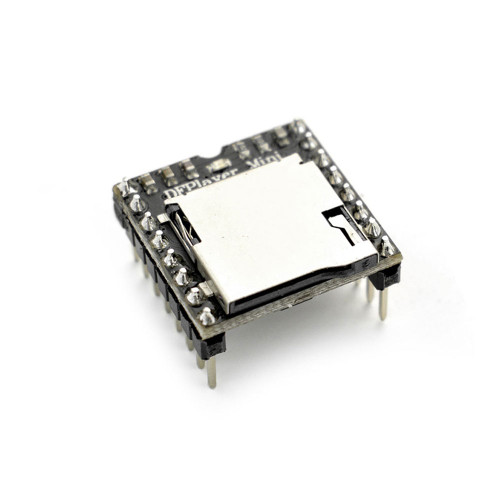 DFPlayer Mini MP3 player module with built-in amplifier and TF card support for Arduino and ESP32 audio projects