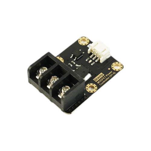 Gravity MOSFET power controller module for controlling high-current DC loads using Arduino, Raspberry Pi, and ESP32 GPIO signals