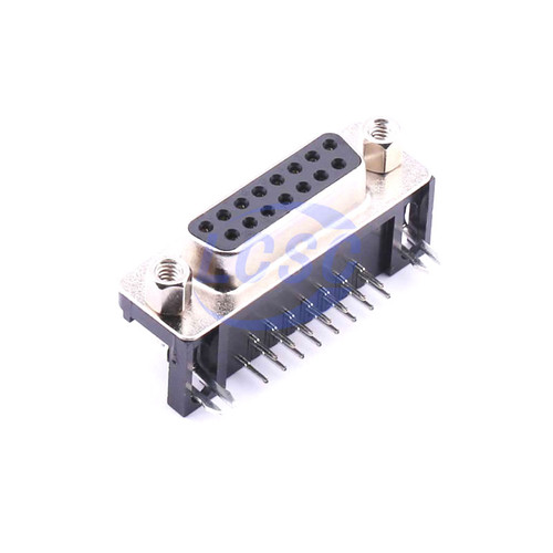 DS1037-15FNAKT74-0CC - 15Pin Female D-Sub Connector Right Angle