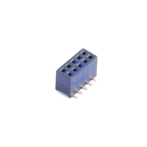 X1321FVS-2x05-C43D48 - 2x5 Pin 1.27mm Pitch Female Square Pin Header Connector Surface Mount