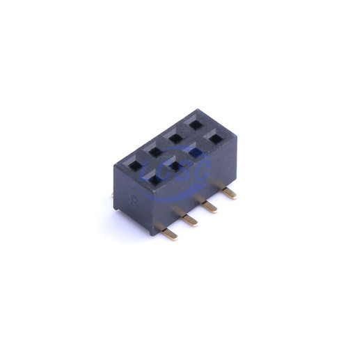 X4621FVS-2x04-C43D65 - 2x4 Pin 2.0mm Pitch Female Square Pin Header