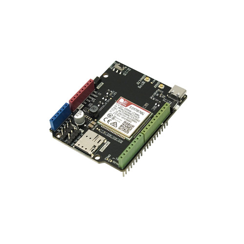 SIM7070G Arduino NB-IoT LTE GNSS GPRS GPS expansion shield with global cellular connectivity and satellite positioning support