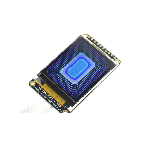 Fermion 1.8 inch IPS TFT LCD display with 128x160 resolution, SPI interface, and integrated MicroSD card slot