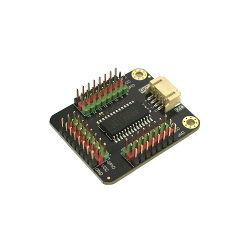 Gravity CH423 I2C 24 digital IO expansion module with 8 GPIOs, 16 GPOs, and LED driving capability for Arduino and embedded systems