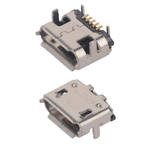 MUP-U5016-02 - Micro USB Female Connector 5Pin With Ear Shell DIP