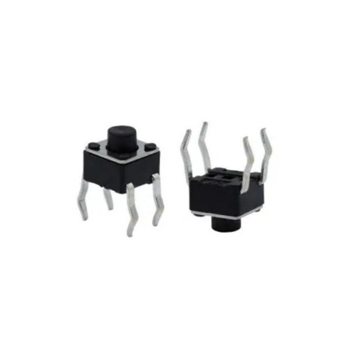 TS6620CJ 4 Pin SPST Round Button Straight Tactile Switch with Lamp 6.0x6.0x20.0mm 12V 50mA