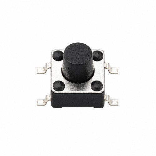 4 Pin SPST Tactile Switch with Round Button Actuator - 6.0x6.0x7.0mm, 12V 50mA