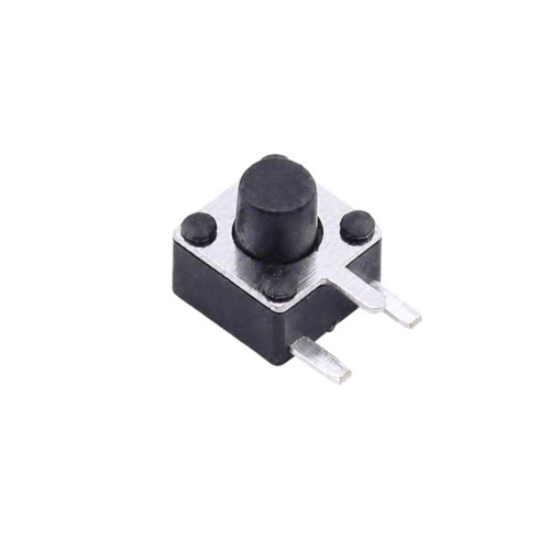 TS4543B3J 3-Pin SPST Round button Tactile Switch 4.5x4.5x4.8mm 12V, 50mA, Black