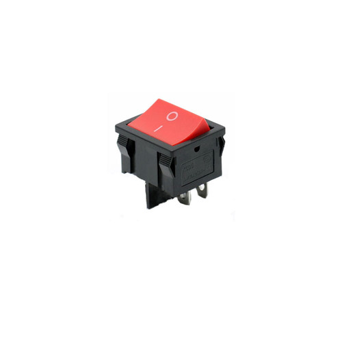 KCD1-6-201 Power Pole Rocker Switch with Red Button DPST ON-OFF