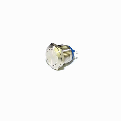 PBS-28B-2/J/S - 19mm Anti Vandal Metal Push Button Switch Momentary Flat 2Pin Solder Terminal