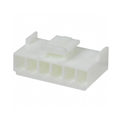 VH Series Rectangular Connector Housing - 6 Positions, Female Socket, Crimp, Natural Color, Free Hanging (In-Line), Latch Lock