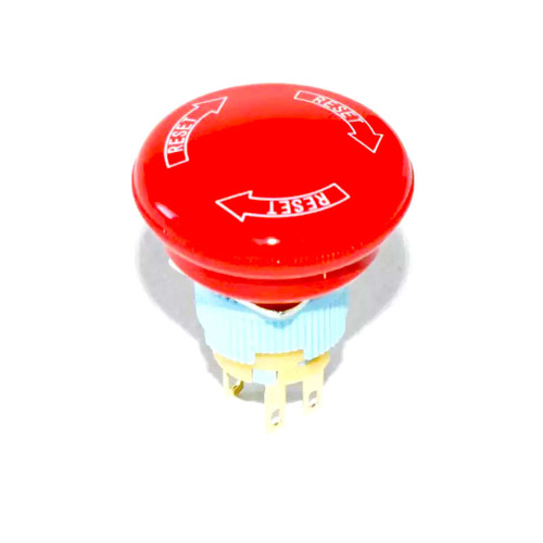 A16-20SR-B - 16mm Waterproof Mushroom Cap Emergency Push Button Switch DPDT 4Pin Red Button