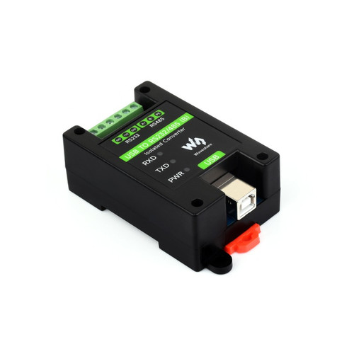 Industrial-grade USB to RS232/485 converter with FT232RNL chip, galvanic isolation, and multiple protection features.