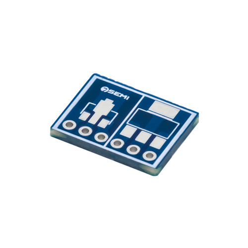 7Semi SMD to DIP PCB Adapter Board. Small footprint PCB designed to connect SMD (SOT-89 & SOT-223) components to breadboards.