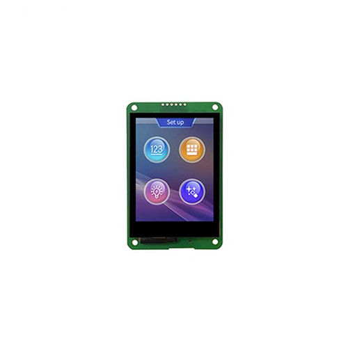 2.8 inch HMI LCD display with a vivid TFT screen and a capacitive touch panel for intuitive control.