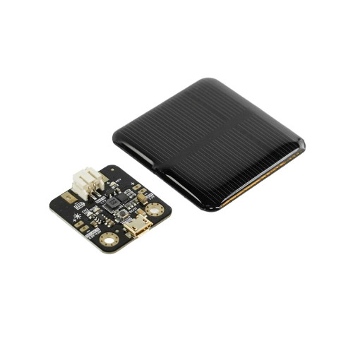 Micro Solar Power Manager / Charger with regulated output, supporting 1~3V solar panels, ideal for IoT devices with MPPT algorithm, stable 3.3V output, and battery protection features.