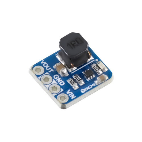 7Semi 1V 2A Mini Buck Converter Breakout - AP61201 with Diodes Incorporated AP61201, supports 2.3V to 5.5V input, 1V output, and 2A continuous current, shown in compact design for electronic projects.