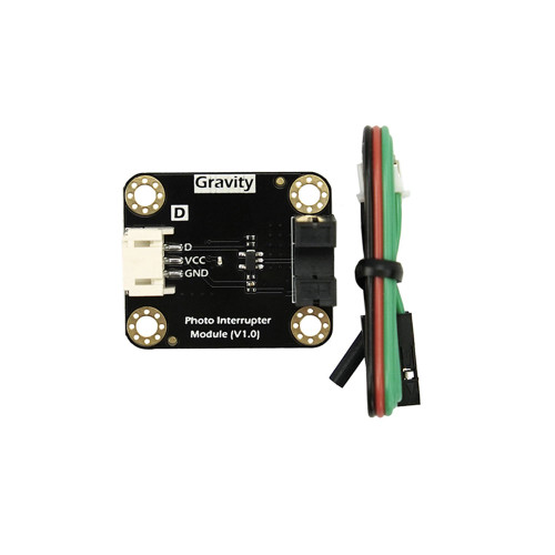 Gravity Infrared Light Photo Interrupter Module 940nm with ITR9608 photoelectric switch for precise detection and compatibility with Arduino, micro, and UNIHIKER.