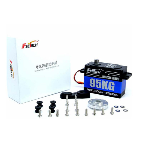 FT995M 95KG 180° Digital Servo Motor for RC vehicles and aircraft with high torque, durable steel gears, and precision control.