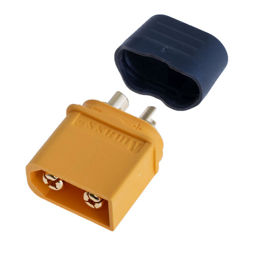 Amass XT60H-M Connector Plug Male – Gold-Plated, Screw