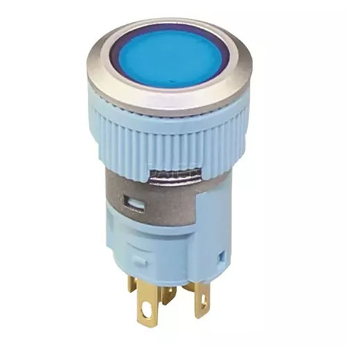16mm plastic waterproof push button switch with latching and momentary function for industrial and control applications