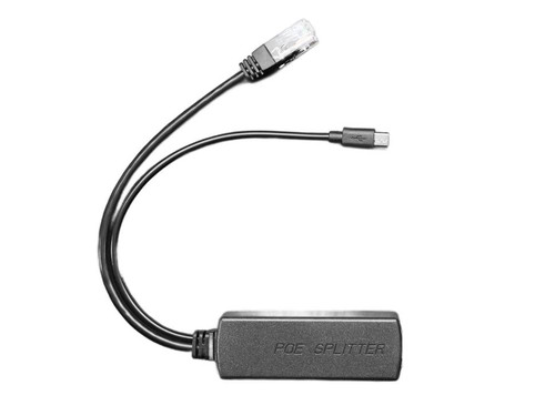 PoE Splitter – 12W Isolated 5V 2.4A with MicroUSB Plug for Raspberry Pi and Non-PoE Devices PoE Splitter – 12W Isolated 5V 2.4A with MicroUSB Plug for Raspberry Pi and Non-PoE Devices
