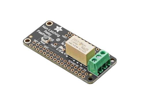 Adafruit Non-Latching Mini Relay FeatherWing – Compact AC/DC Relay Add-On for Feather Boards