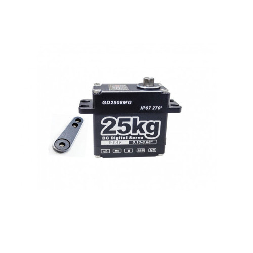 25kg 8.4V waterproof digital servo with full metal gears and IP67 aluminium casing