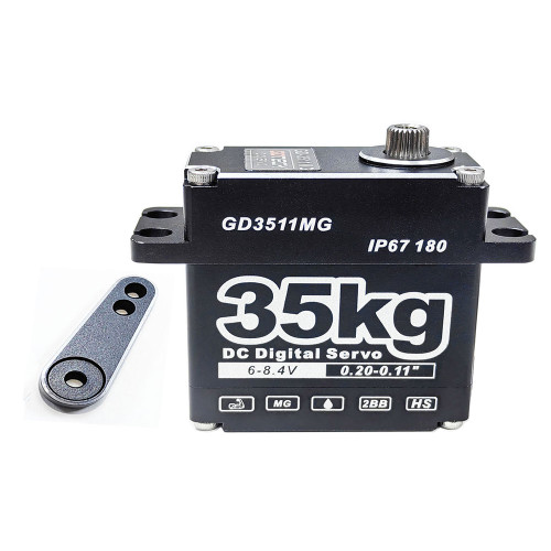 35kg 8.4V waterproof digital servo with full metal gears and IP67 aluminium housing
