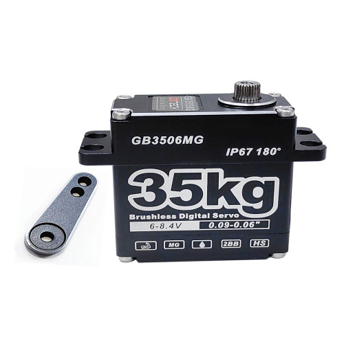 35kg 8.4V IP67 waterproof brushless digital servo with full metal gears and aluminium housing