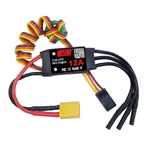 DYS-12A brushless motor controller ESC for RC fixed-wing aircraft and drones