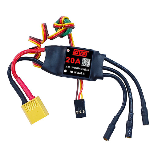 DYS-20A brushless motor controller ESC for RC fixed-wing aircraft and drones