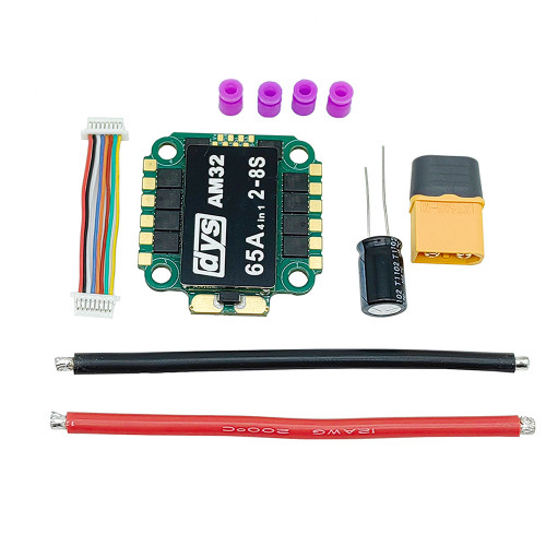 AM32 65A 4-in-1 brushless ESC for FPV freestyle drone with DJI HD VTX connector
