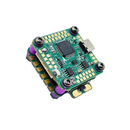 FC722 flight controller and AM32 65A 4-in-1 ESC combo stack for FPV freestyle drone