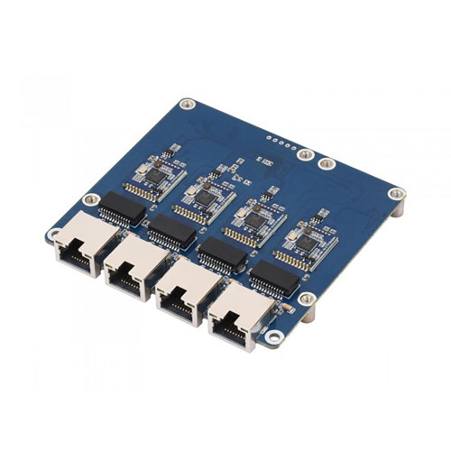 PCIe to 4-channel Gigabit Ethernet adapter for Raspberry Pi 5