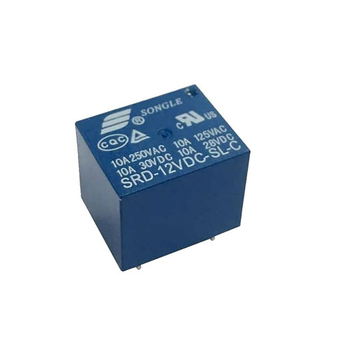SRD 12V 15A SPDT high power relay through hole 15.6x19.2mm blue корпус PCB mounting component