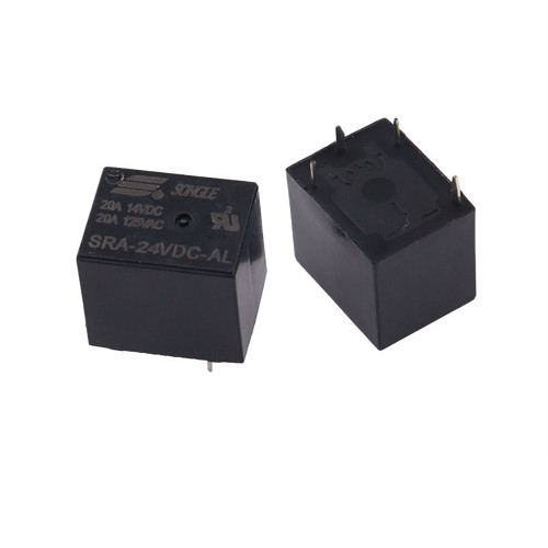 SRA 24V 10A SPST high power relay through hole 12.4x16mm compact PCB mount relay for industrial switching applications